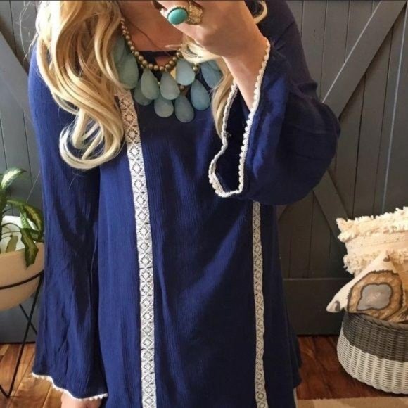 Shop the Trends Black Cream Embroider Tunic Dress - Picture 6 of 10